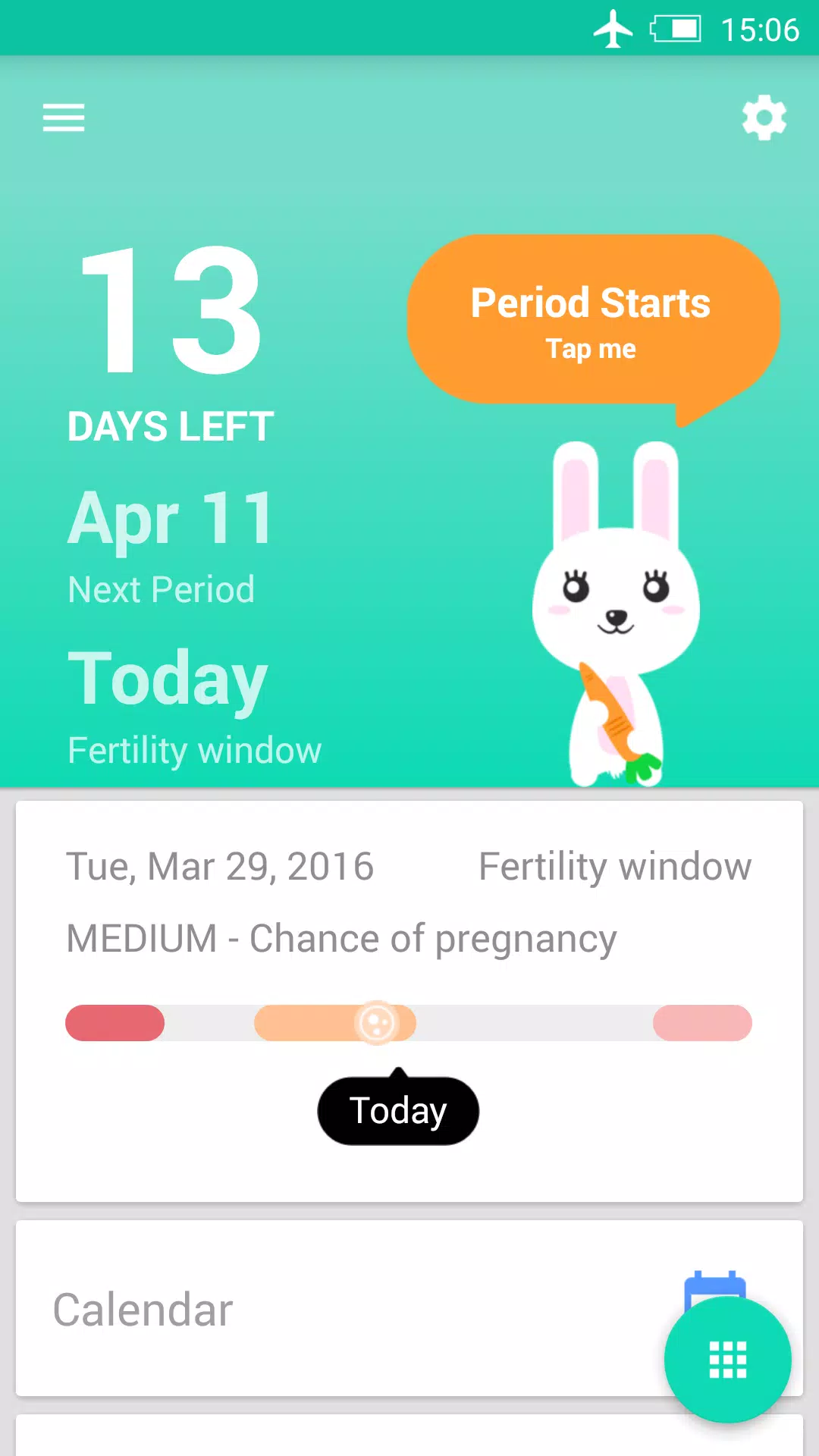 Schermata Period Tracker 0