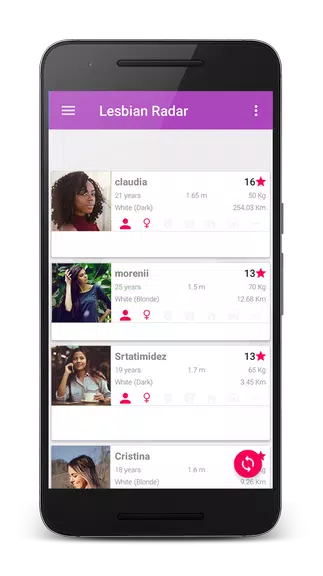 Lesbian Radar - Free dating for girls and women 스크린샷 1